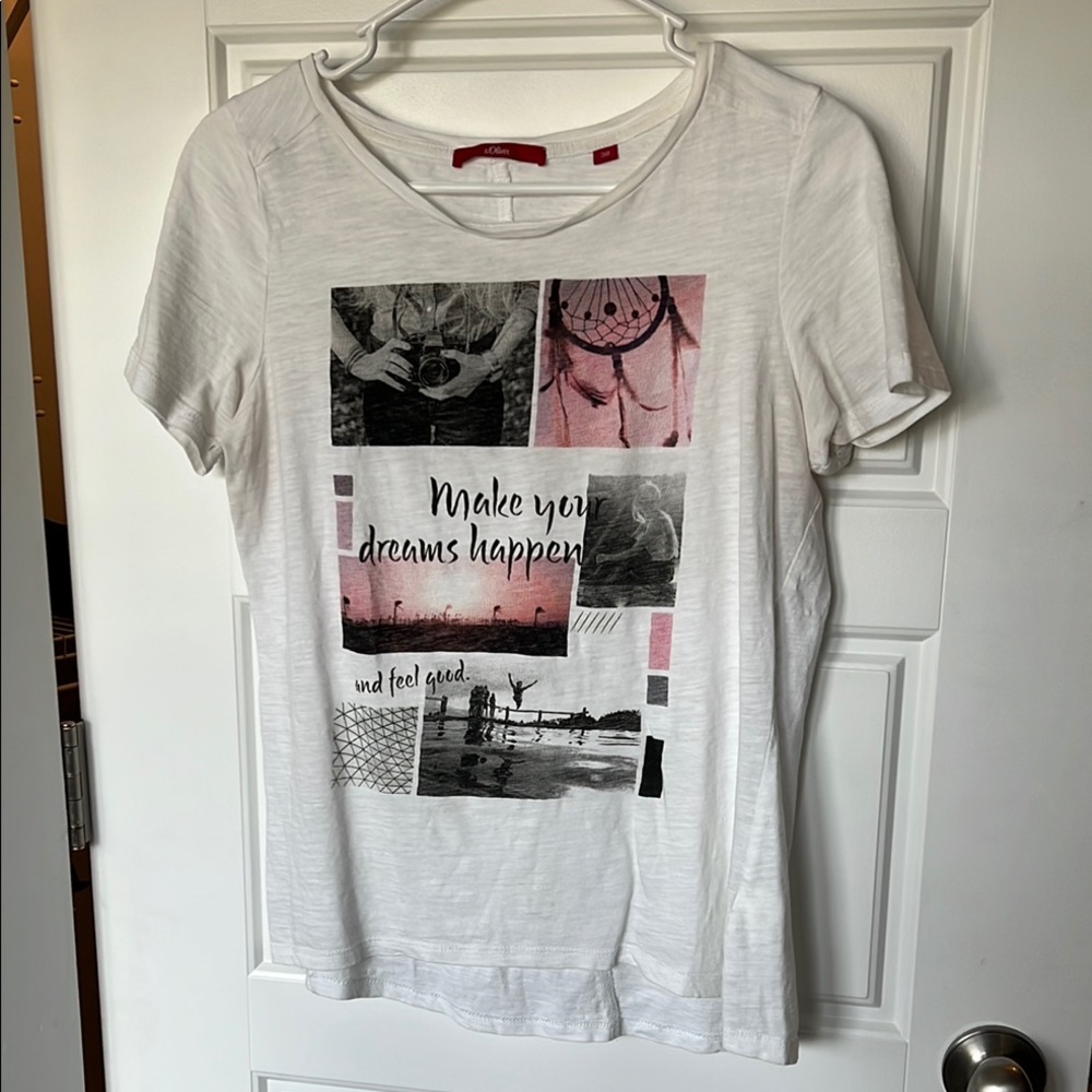White Graphic Relaxed T-Shirt Short Sleeve